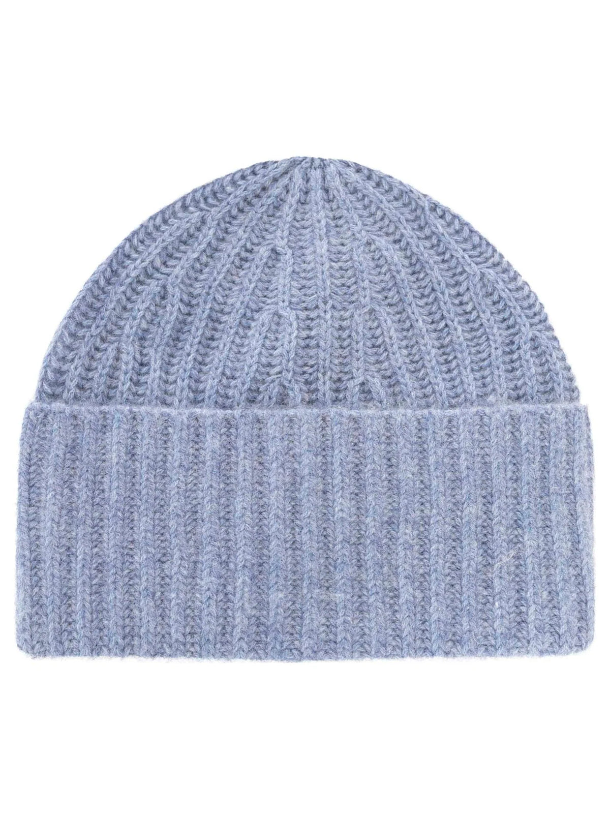 Zwillingsherz - Kaschmir Mütze "Grobstrick" (100% Cashmere) - Jeansblau