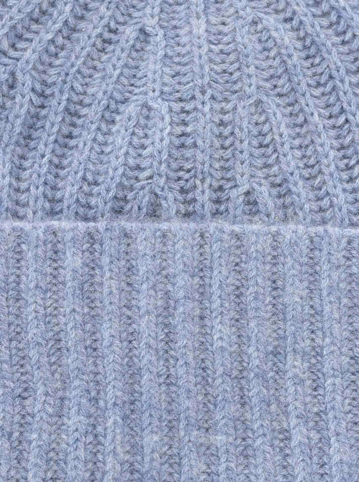 Zwillingsherz - Kaschmir Mütze "Grobstrick" (100% Cashmere) - Jeansblau