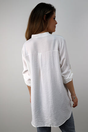 ST Selected Touch Viskose Bluse - Weiß