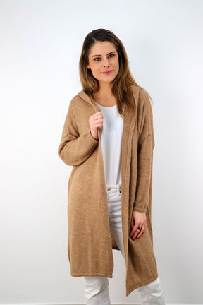 Strickjacke "Love & Peace" - Taupe