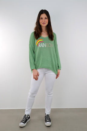 Pullover "Rainbow" - Limette/Grün