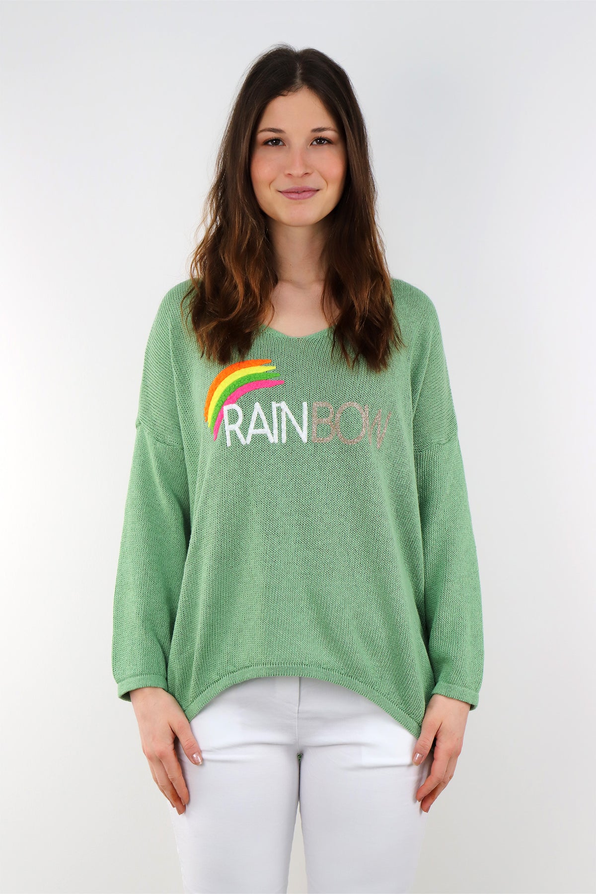 Pullover "Rainbow" - Limette/Grün