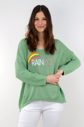 Pullover "Rainbow" - Limette/Grün