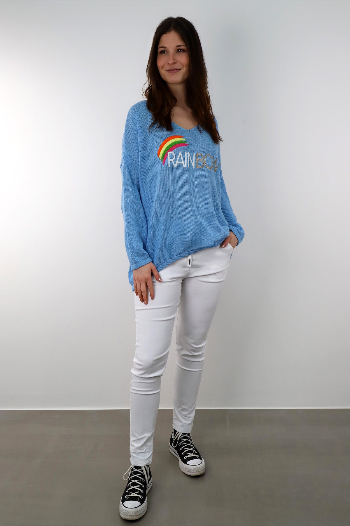 Pullover "Rainbow" - Hellblau