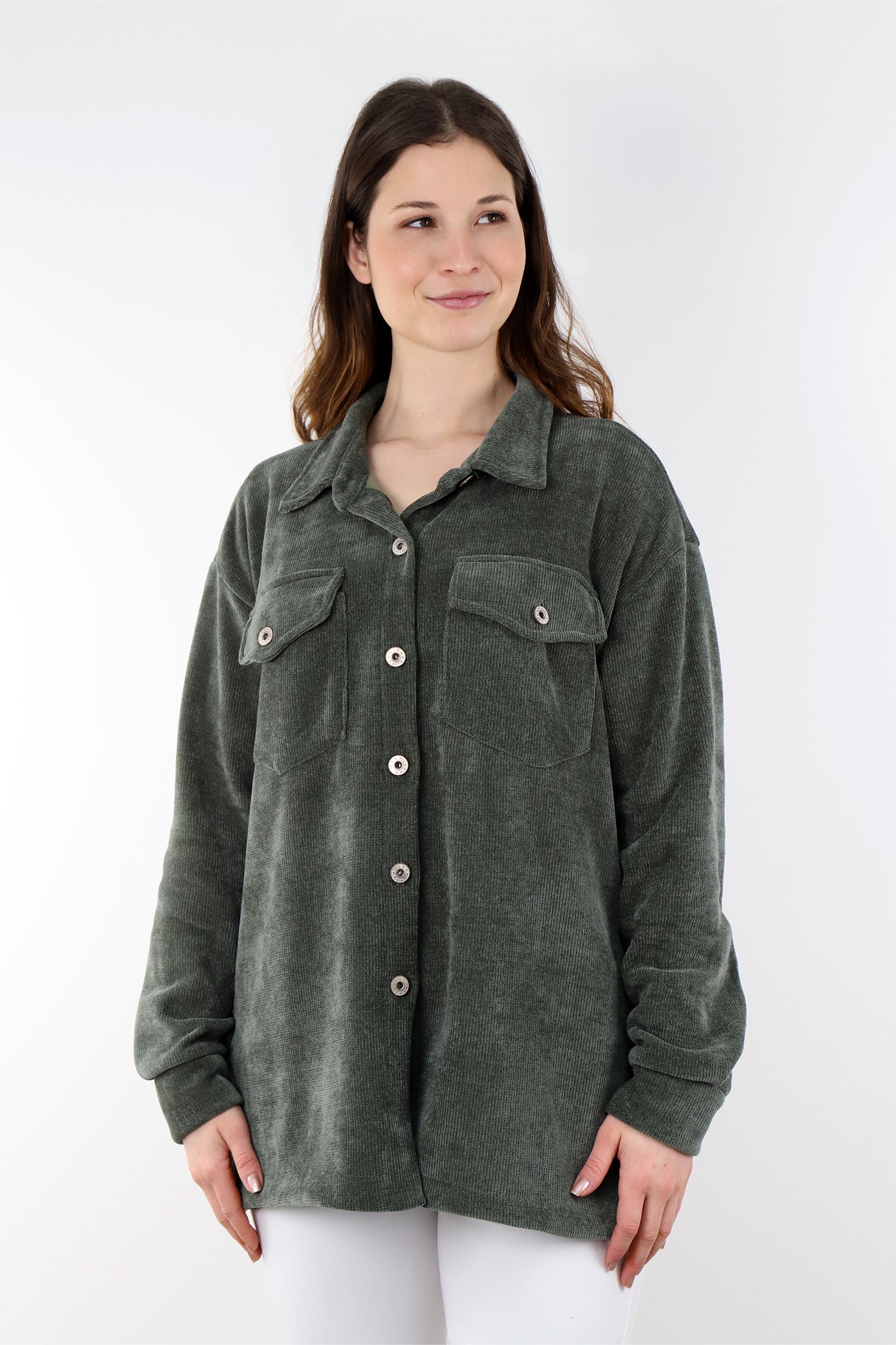 Cordbluse "Pisa" - Khaki