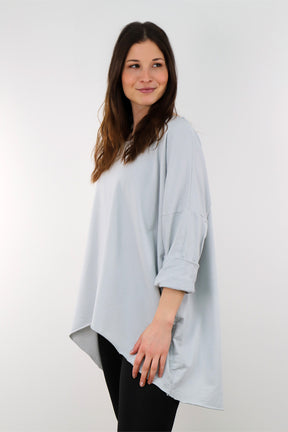 Sweatshirt "Oversize" - Hellgrau