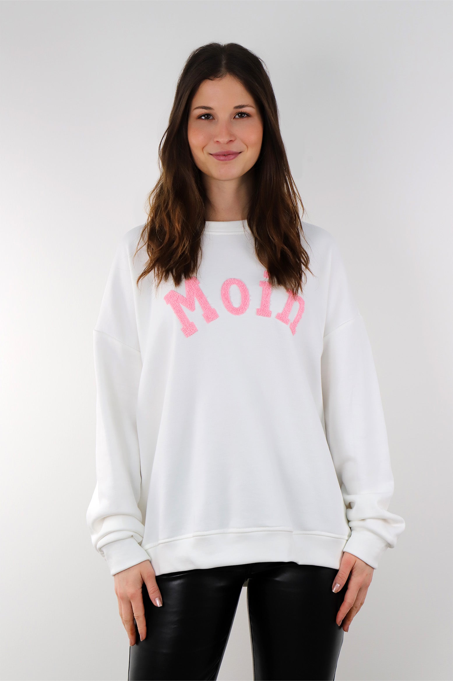 Sweatshirt "Moin" - Weiß