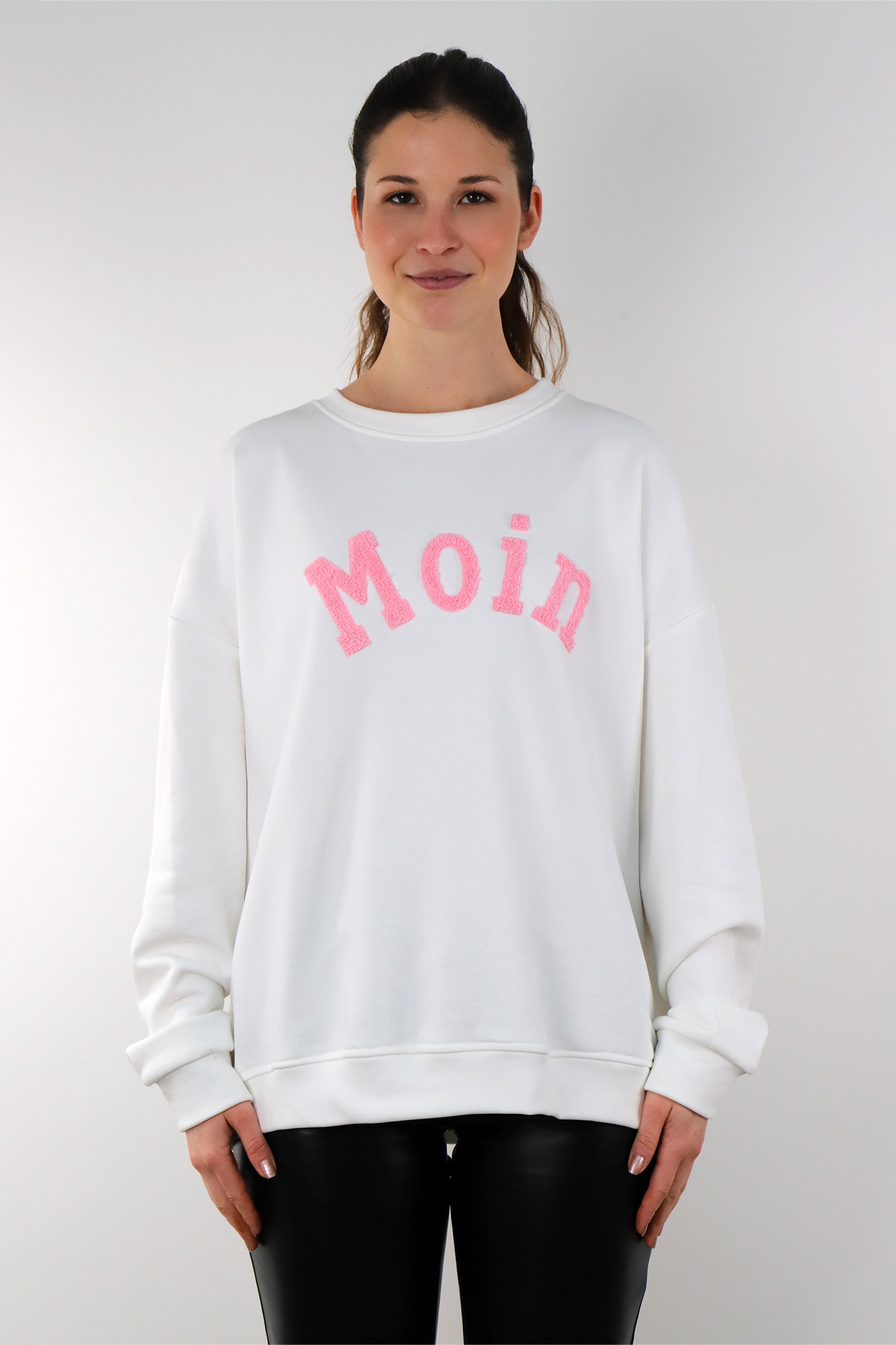 Sweatshirt "Moin" - Weiß