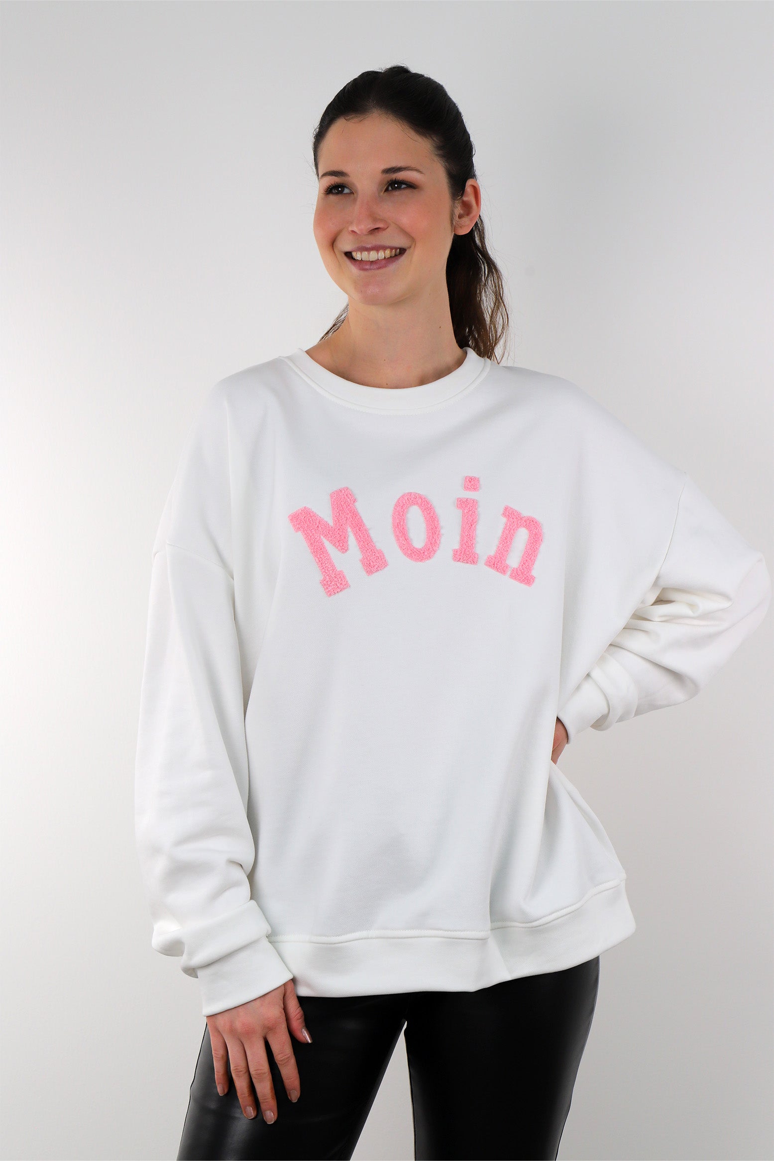 Sweatshirt "Moin" - Weiß