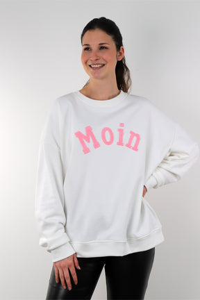 Sweatshirt "Moin" - Weiß