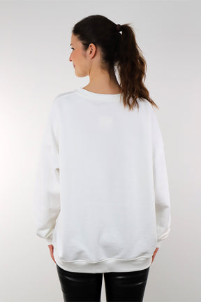 Sweatshirt "Moin" - Weiß