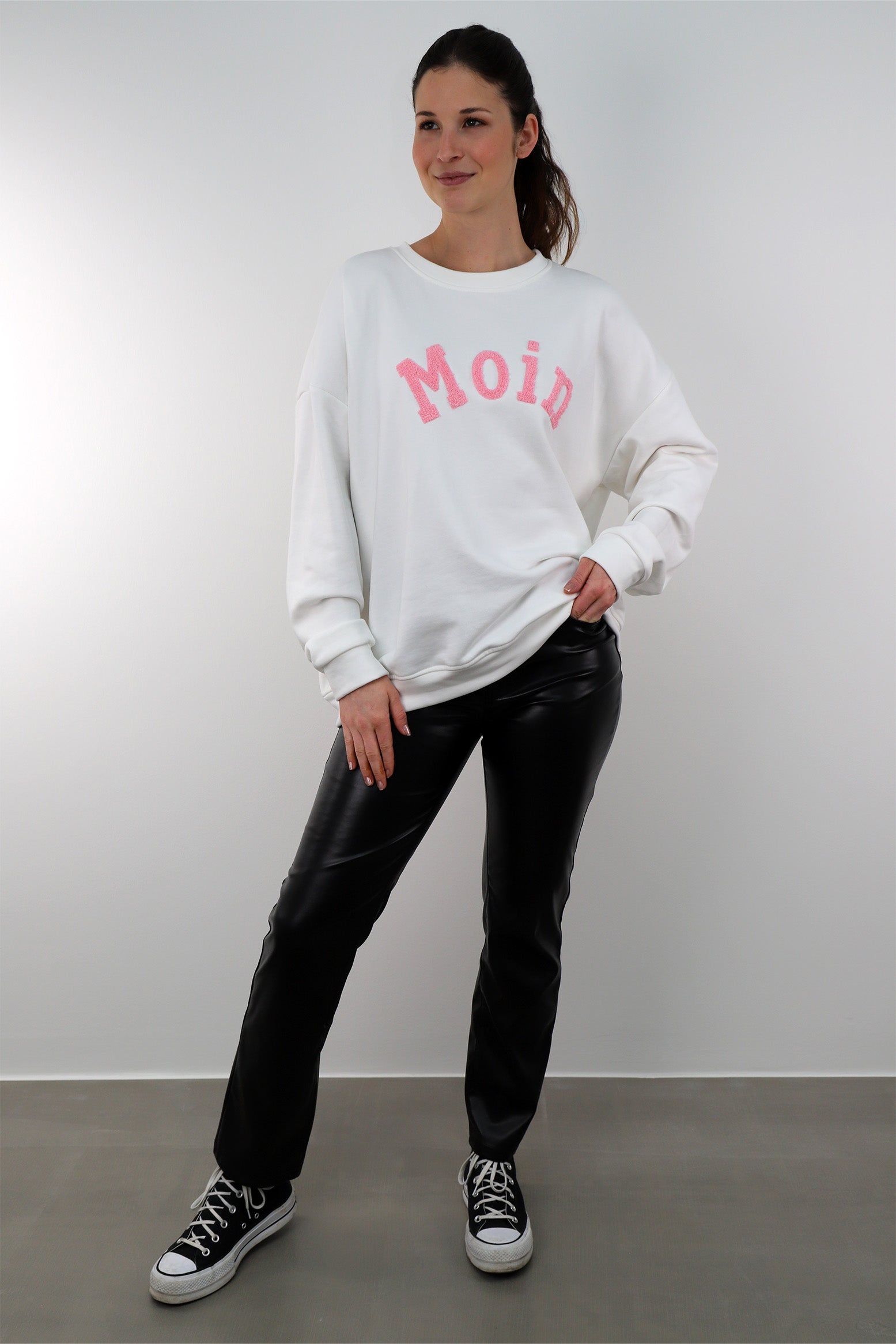 Sweatshirt "Moin" - Weiß