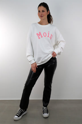 Sweatshirt "Moin" - Weiß