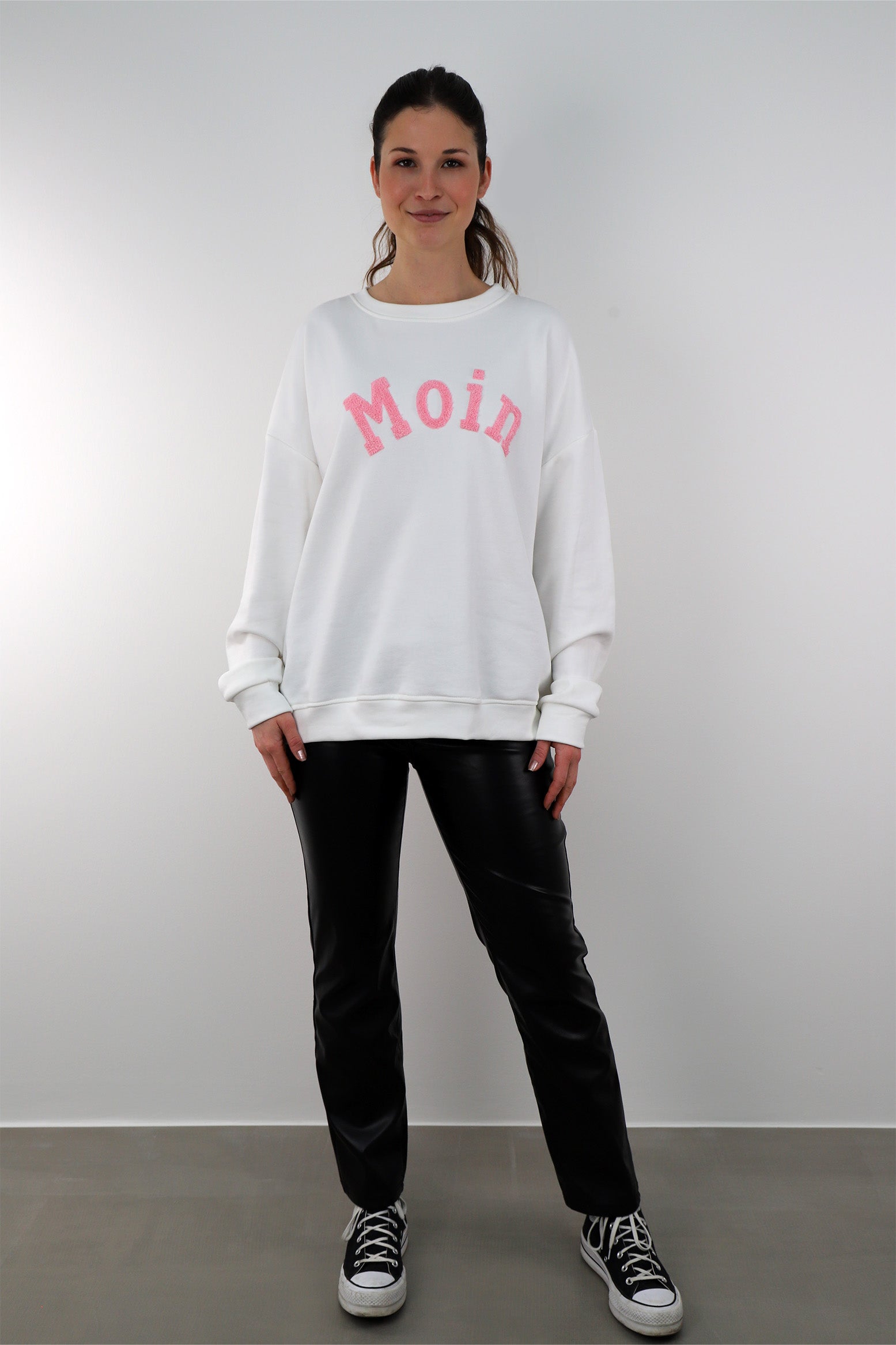 Sweatshirt "Moin" - Weiß