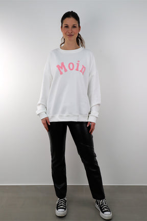 Sweatshirt "Moin" - Weiß