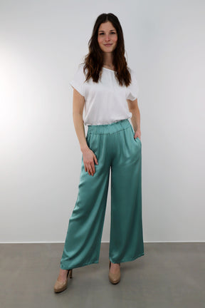 Seiden-Hose - Mint Grün