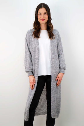 Strickjacke Maxi - Hellgrau