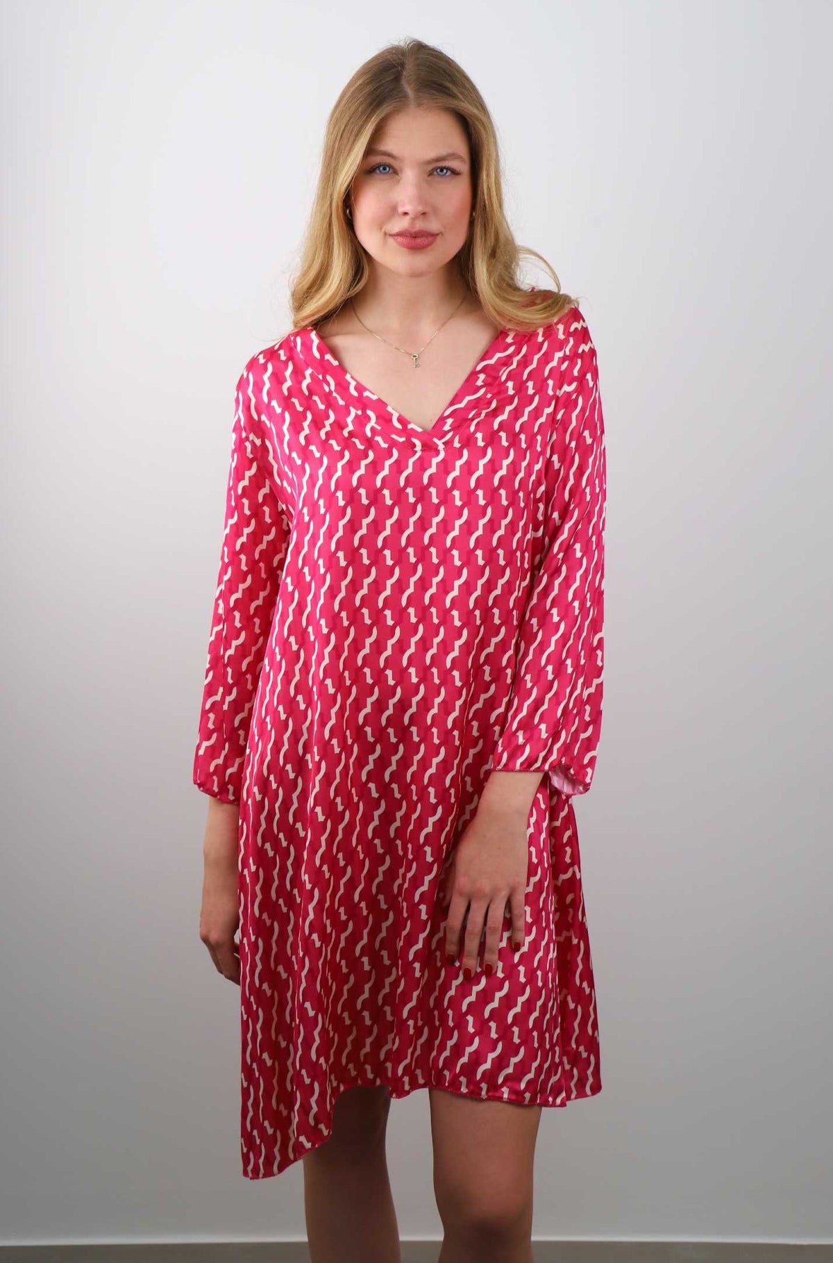 Kleid mit Muster - Pink