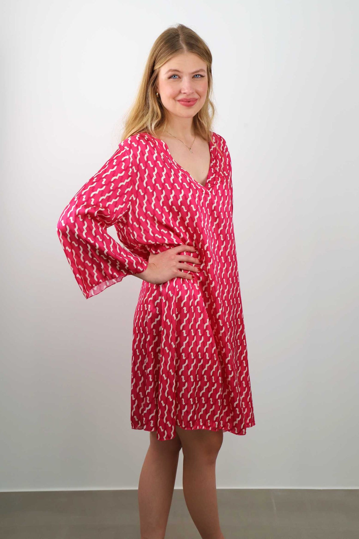 Kleid mit Muster - Pink