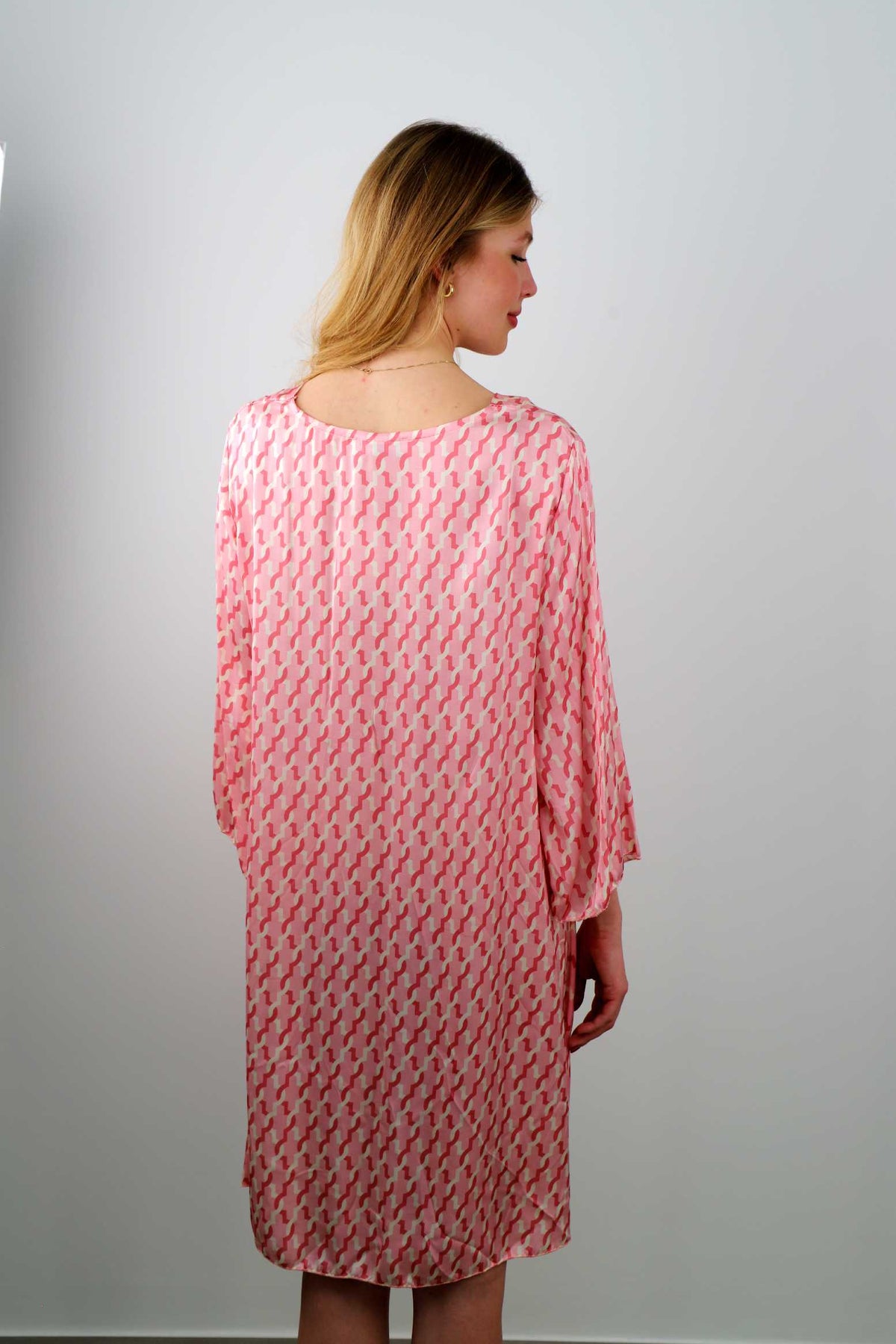 Kleid mit Muster - Rosa