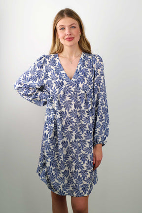 Kleid mit Print - Royalblau