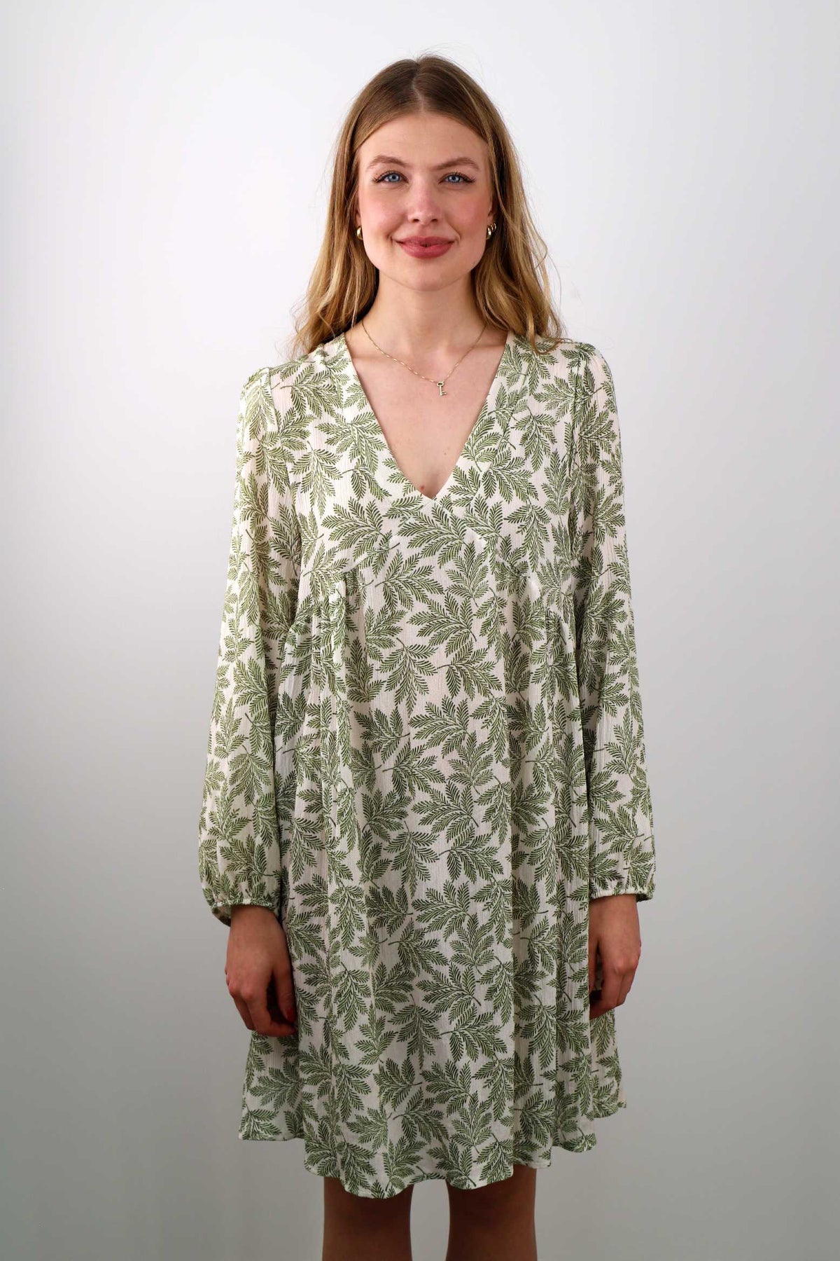 Kleid mit Print - Salbei