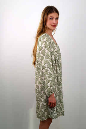 Kleid mit Print - Salbei