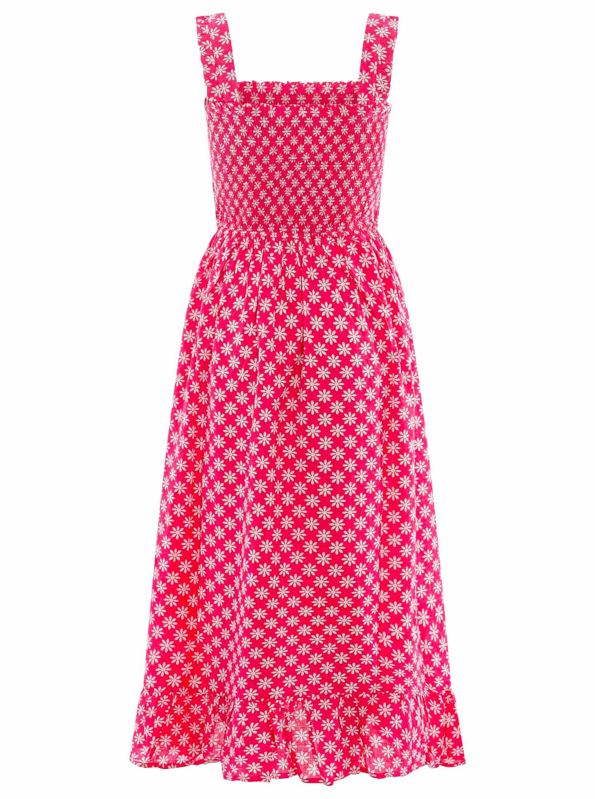 Zwillingsherz - Vikose/Leinen Maxikleid "Frida" - Pink