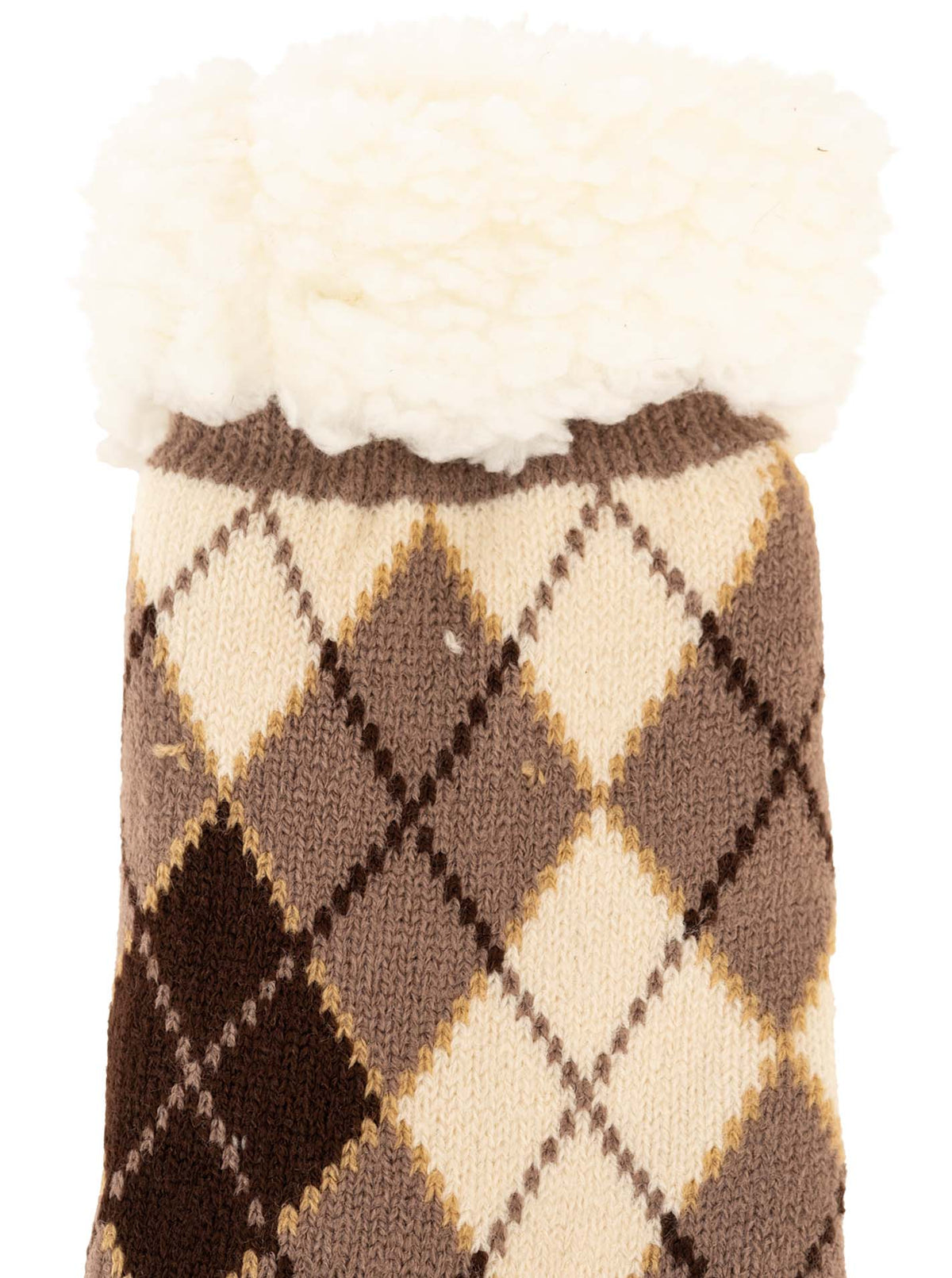 Zwillingsherz - Kuschelsocken Argyle - Beige (1 Paar)