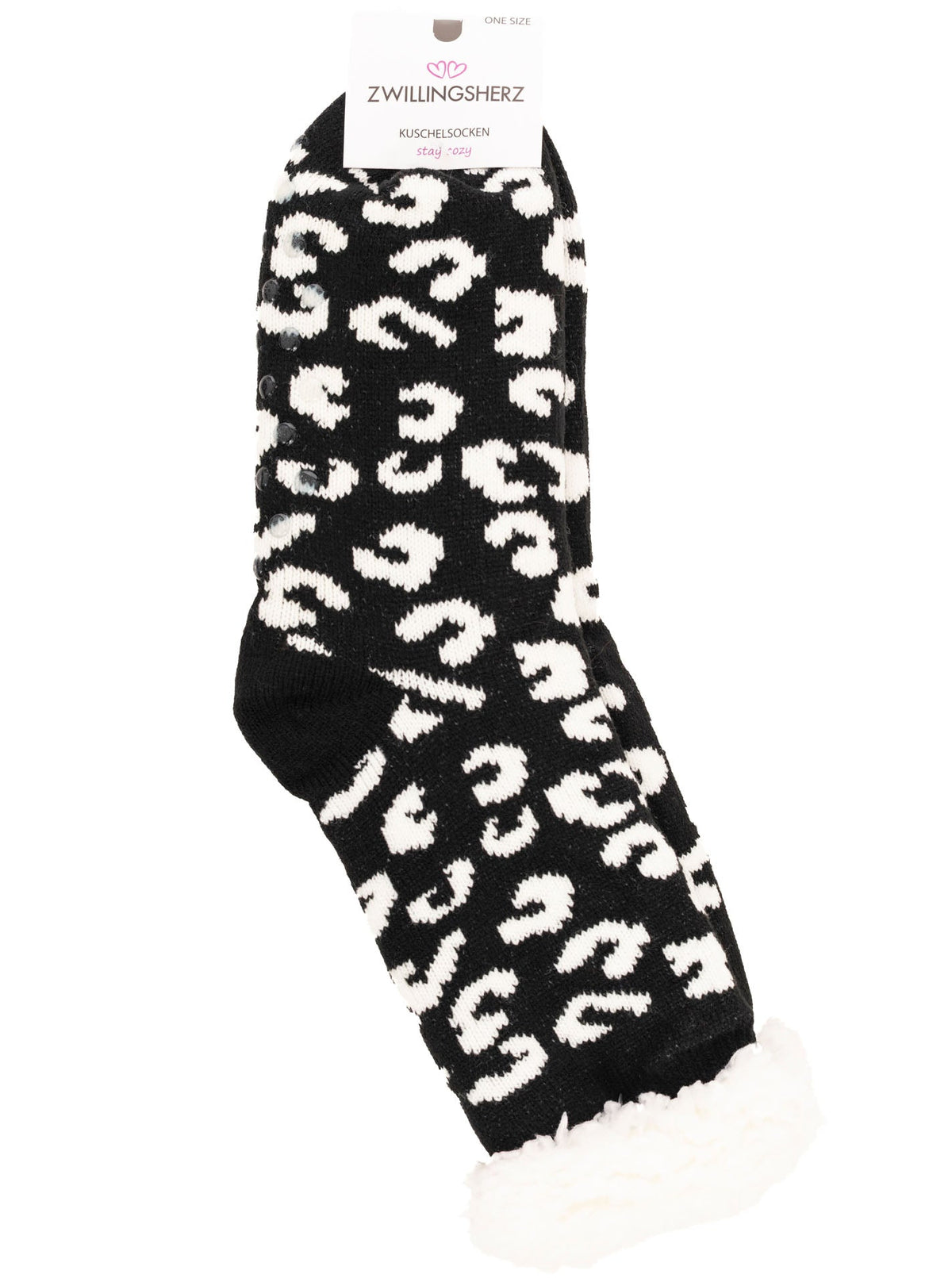 Zwillingsherz - Kuschelsocken Leo - Schwarz (1 Paar)