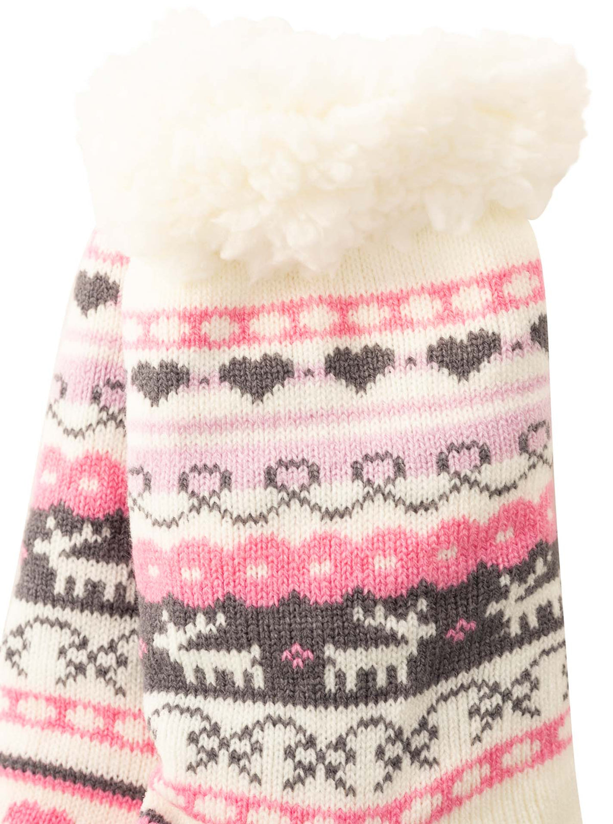 Zwillingsherz - Kuschelsocken Rentier - Pink (1 Paar)