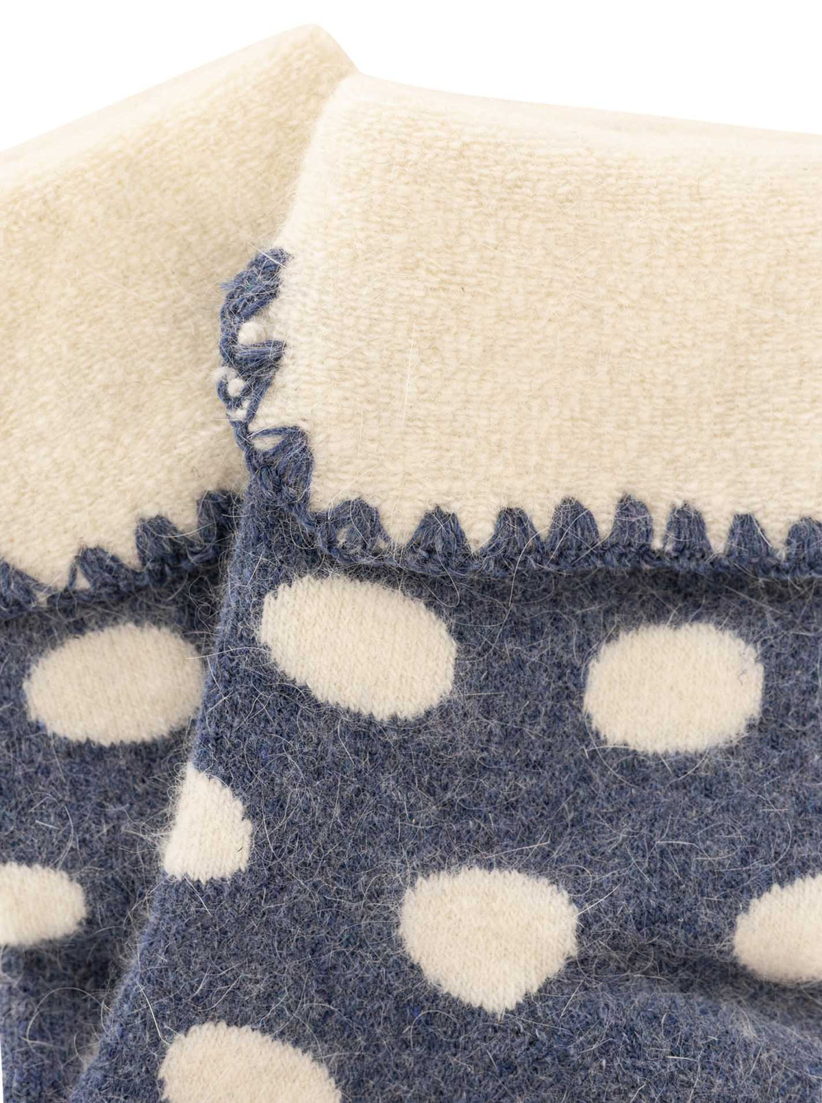 Zwillingsherz - Kuschelsocken Wollmix Punkte - Jeans (1 Paar)