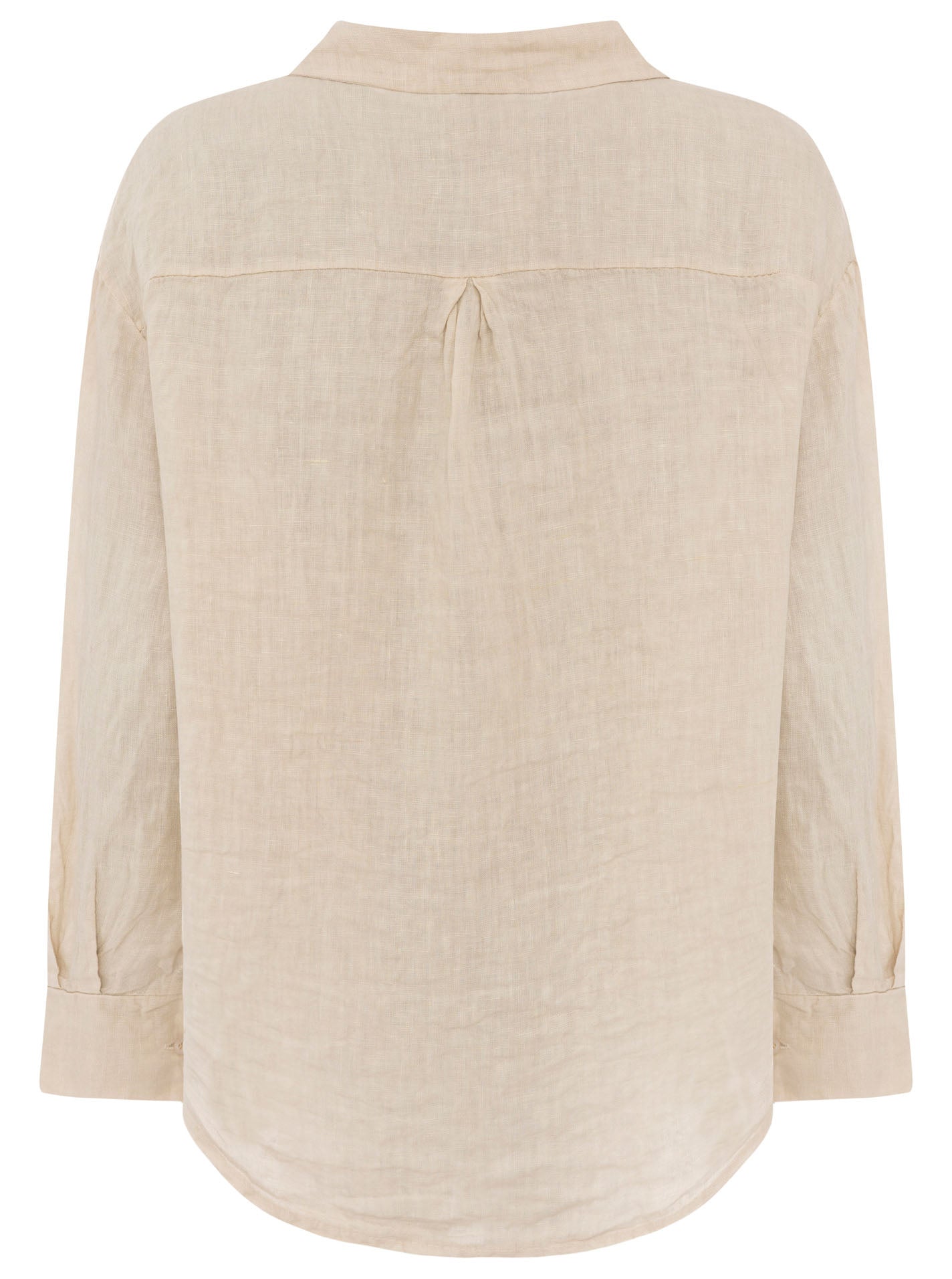 Zwillingsherz - 100% Leinen Bluse - "Neon" - Beige
