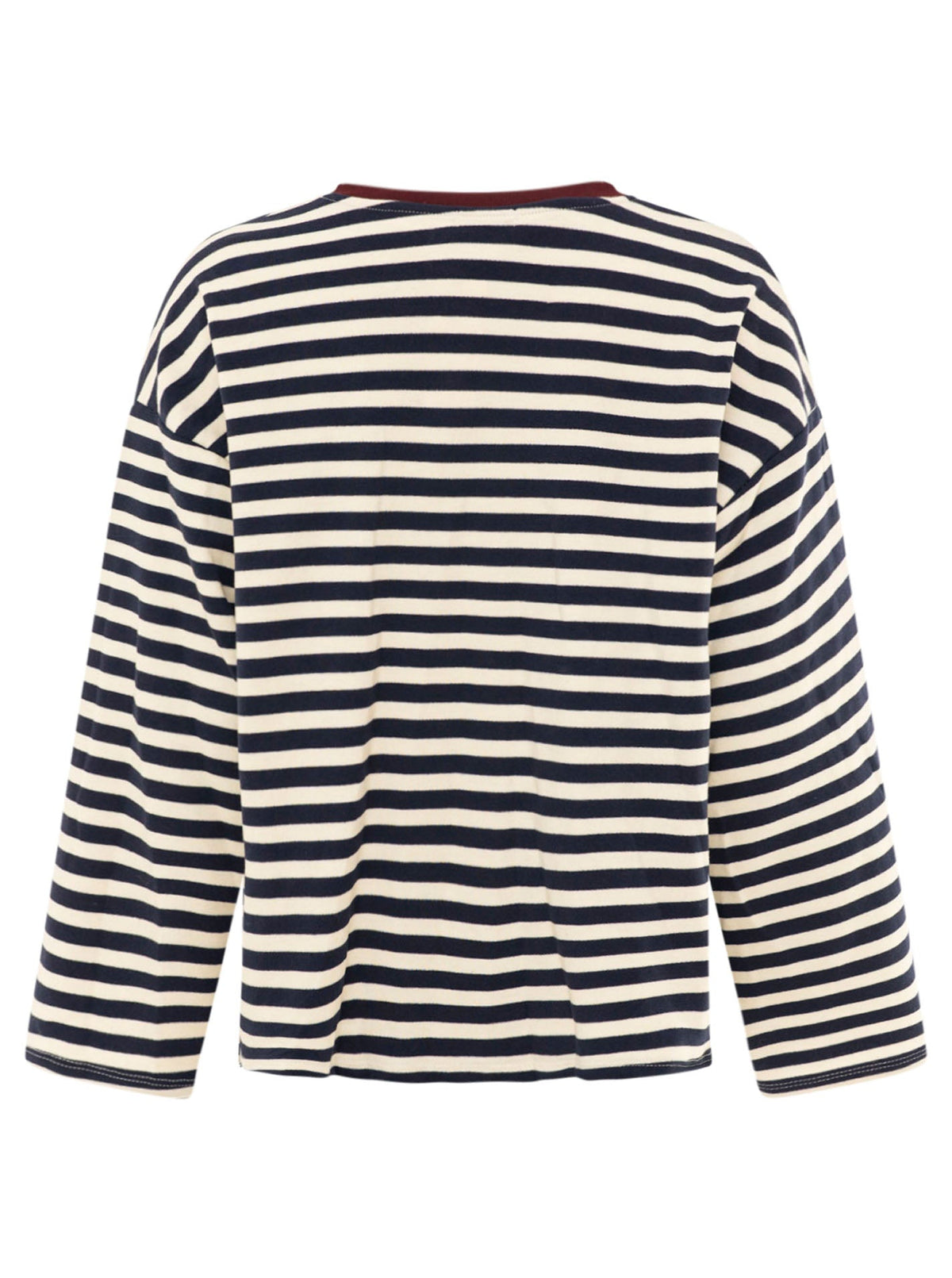 Zwillingsherz Longsleeve Streifen Herz Weiss-Marine 2