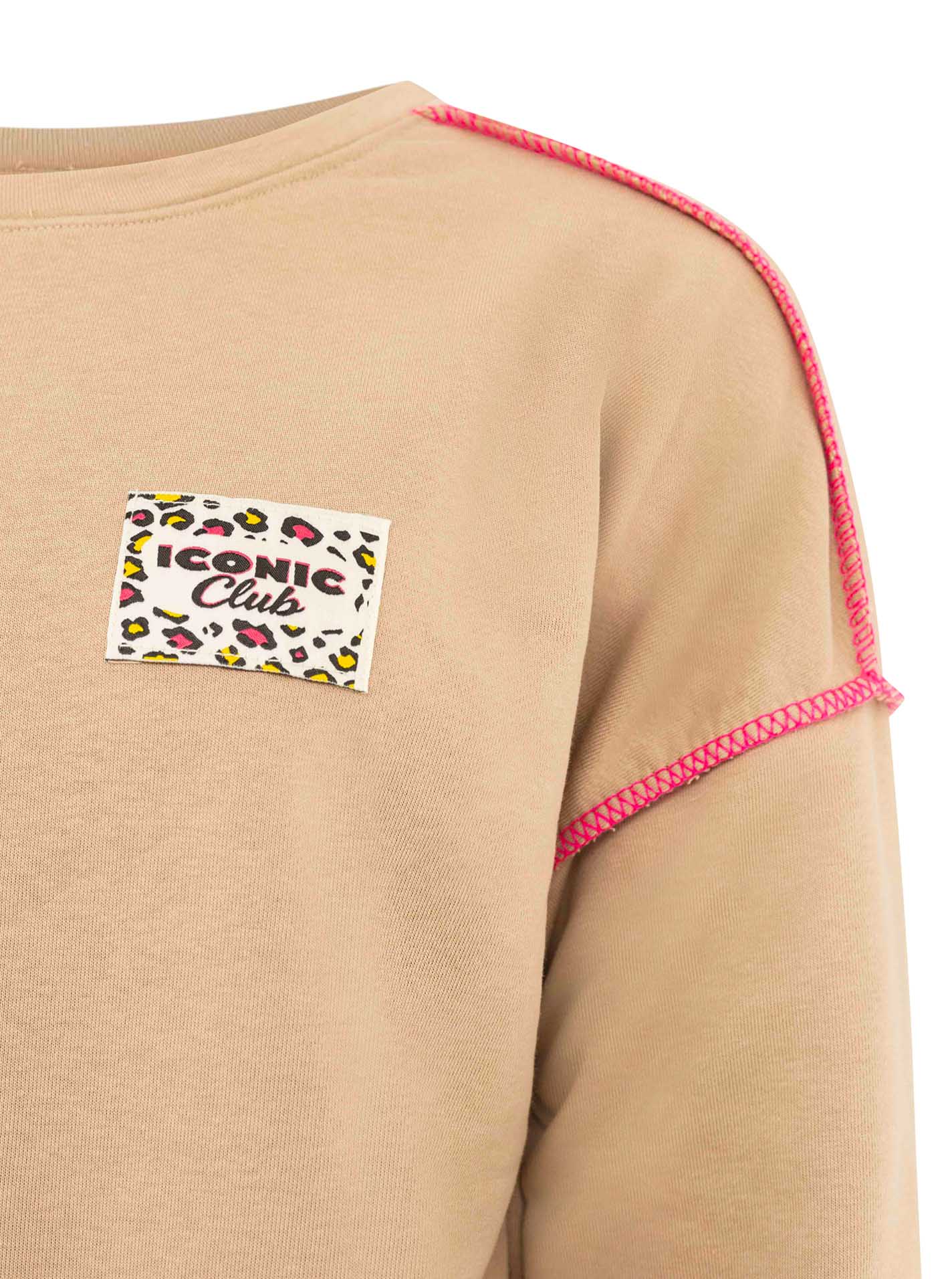 Zwillingsherz Sweatshirt Iconic Club Beige