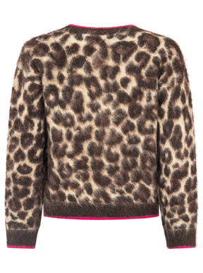 Zwillingsherz Strick Bomberjacke "Fluffy Leo" - Beige