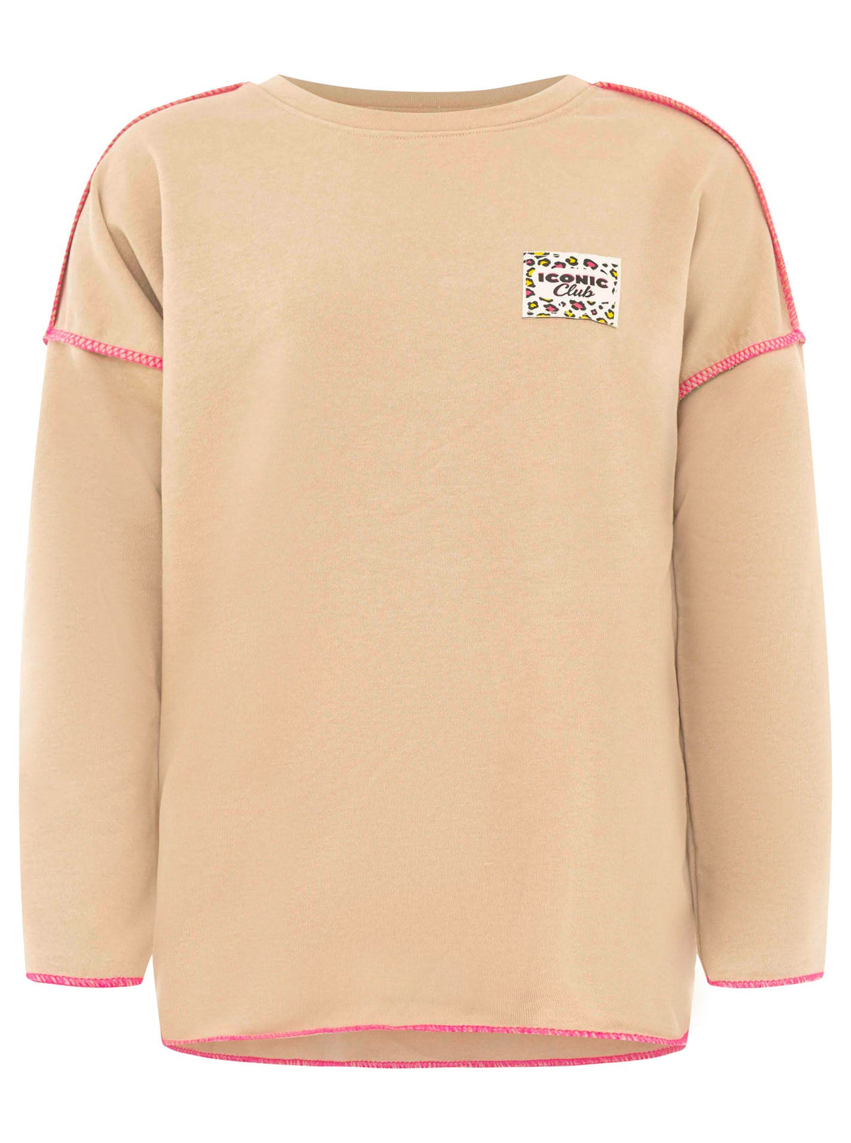 Zwillingsherz Sweatshirt Iconic Club Beige