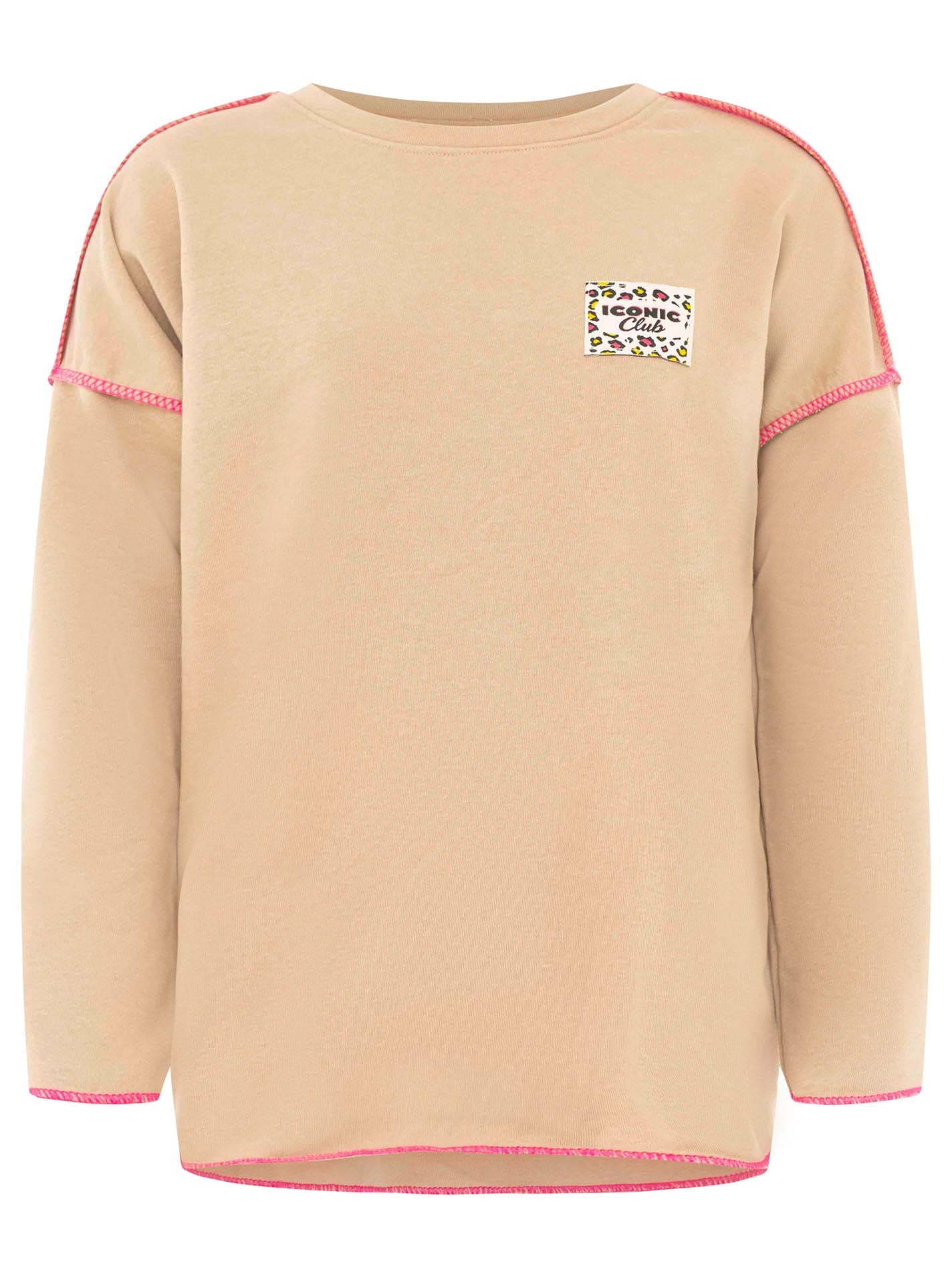 Zwillingsherz Sweatshirt Iconic Club Beige