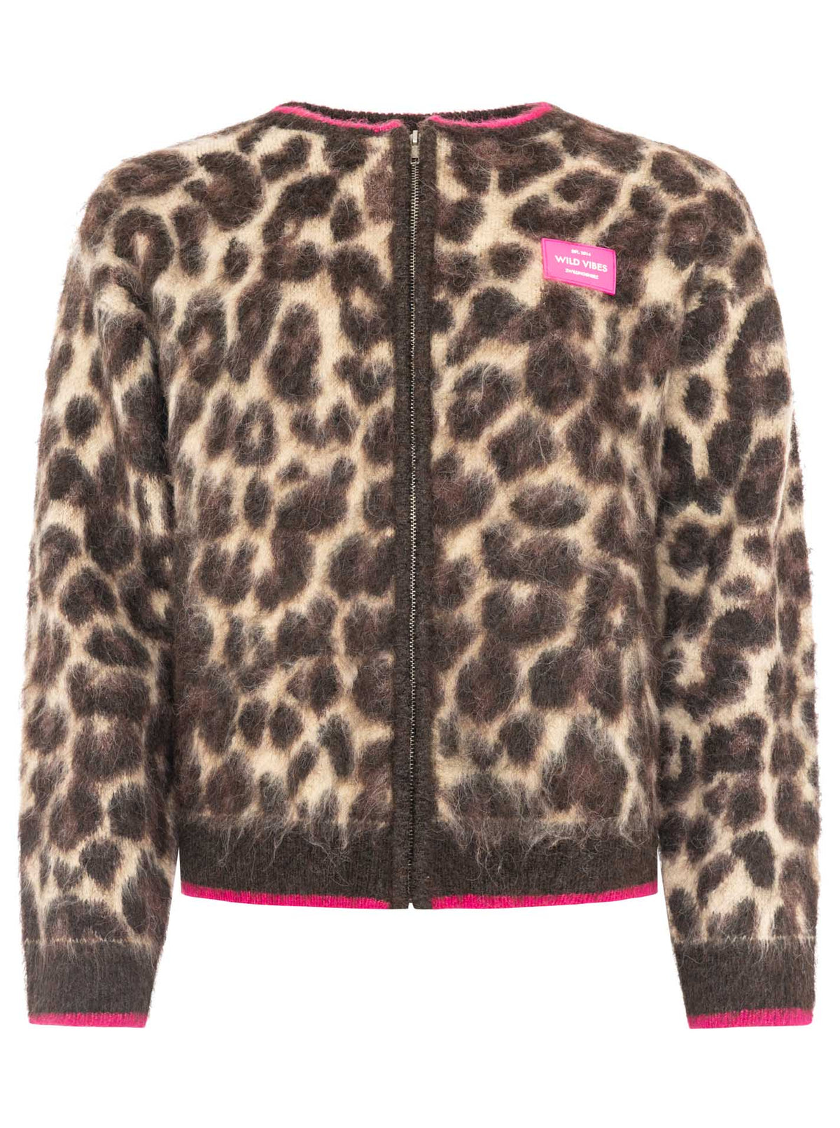 Zwillingsherz Strick Bomberjacke "Fluffy Leo" - Beige
