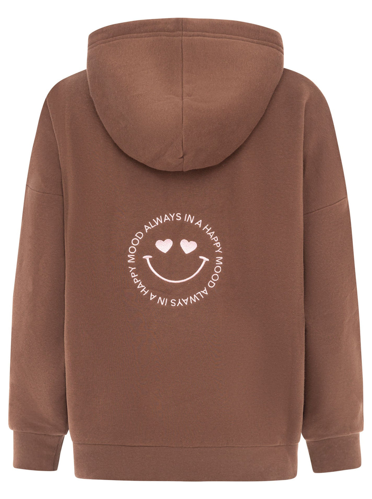 Zwillingsherz - Oversized Hoodie "Happy" - Braun