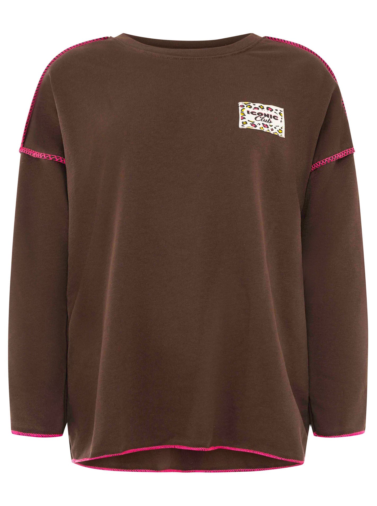 Zwillingsherz Sweatshirt Iconic Club Braun