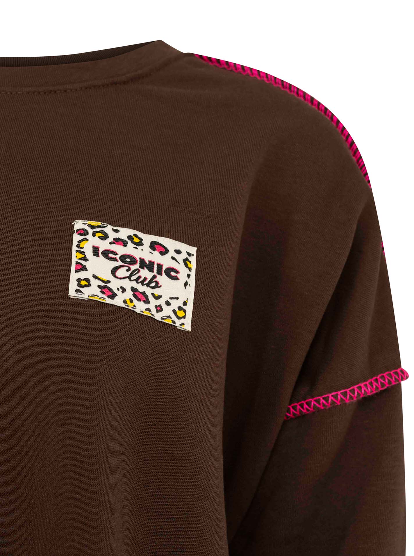 Zwillingsherz Sweatshirt Iconic Club Braun