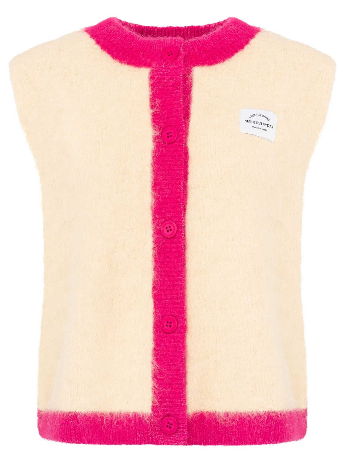 Zwillingsherz Strickweste "ZH Patch" - Hellbeige