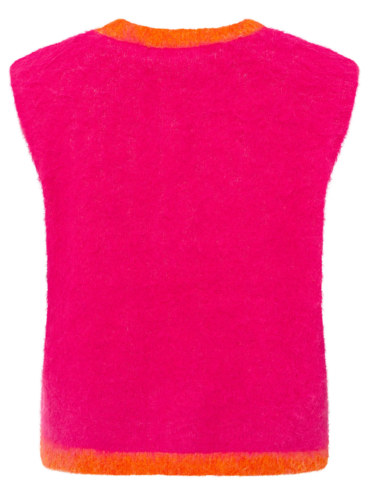 Zwillingsherz Strickweste "ZH Patch" - Neonpink