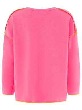 Zwillingsherz Sweatshirt Iconic Club Neonpink