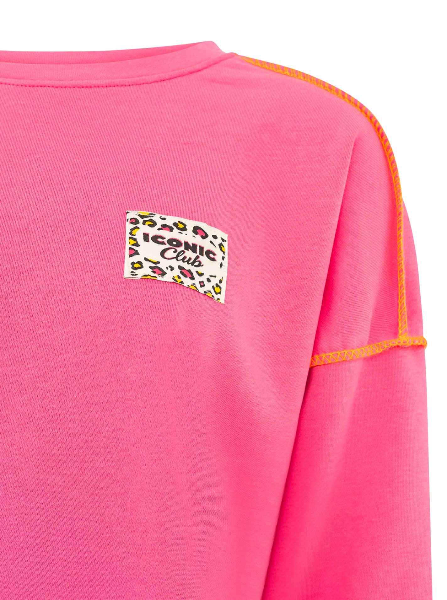 Zwillingsherz Sweatshirt Iconic Club Neonpink