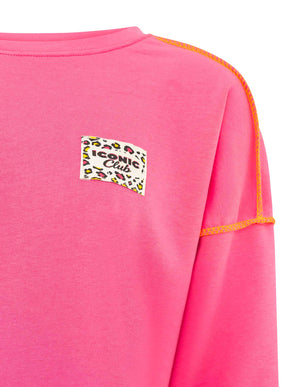 Zwillingsherz Sweatshirt Iconic Club Neonpink