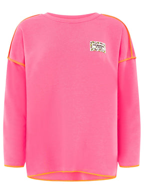 Zwillingsherz Sweatshirt Iconic Club Neonpink