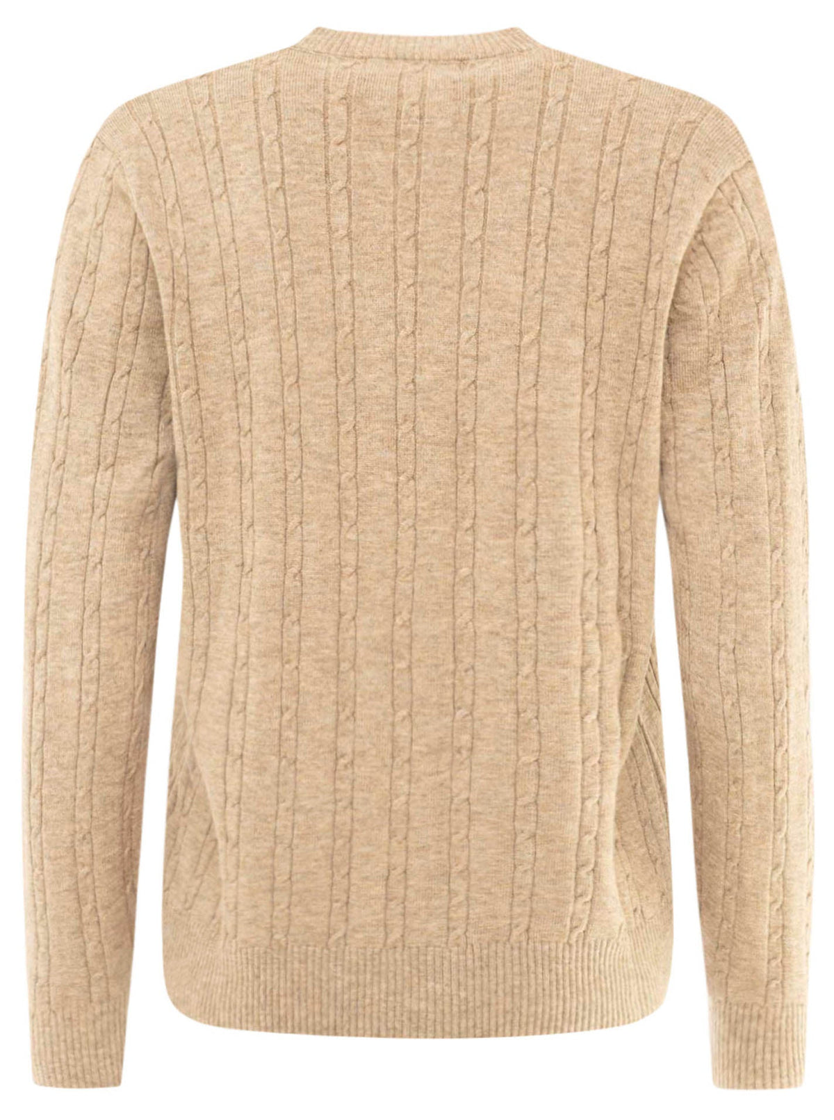 Zwillingsherz - Zopfstrick Pullover "Leo Heart" - Taupe