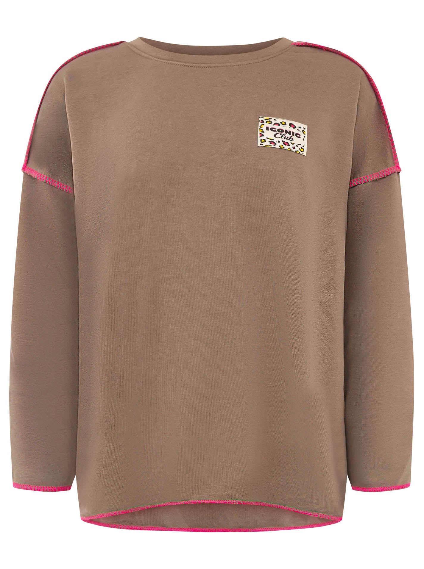 Zwillingsherz Sweatshirt Iconic Club Taupe
